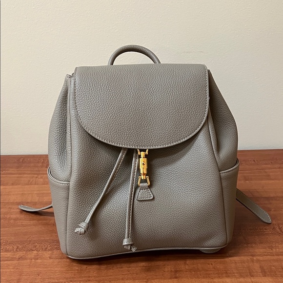 Dress Up Your Purse Handbags - DUYP Luxury Backpack Leather Taupe